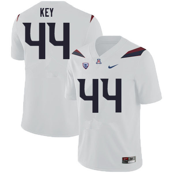 Men #44 Shontrail Key Arizona Wildcats College Football Jerseys Sale-White